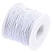 Produktbild Artibetter 50M Gummiband Elastisch Band Nähbänder Breite Flache Kordelspule DIY Nähen Bastelzubehör für Verschiedene Kleidung Hose Kleid Taille Weiß 1mm 1 Rolle