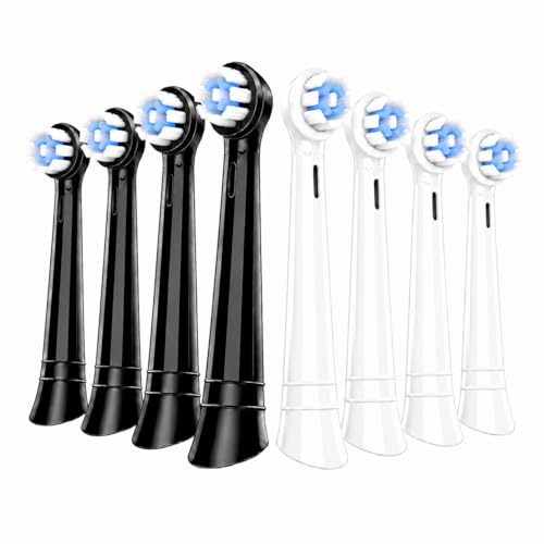 Brossettes de rechange compatibles avec Oral B iO 4 noires 4 blanches pour la famille