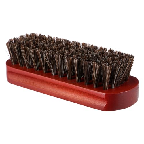 NOLITOY Beard Brush for Men Curved Beech Handle Beard Beard Care Tool Beard Cleaning Brush Smooth Texture Brown