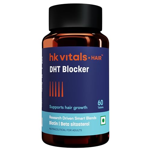 Image of hk vitals DHT Blocker with Biotin (60 Tablets) | Stinging Nettle and Soya Protein | Helps Reduce Hair Fall, Stimulates Hair Growth