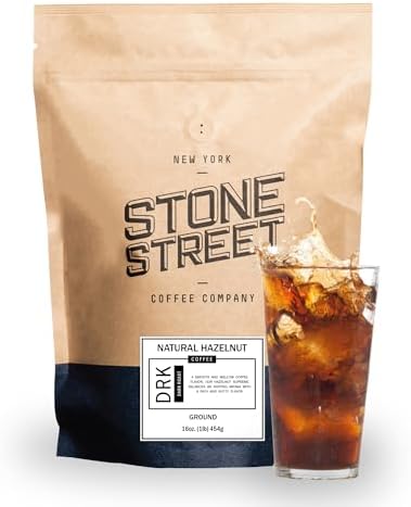Stone Street Hazelnut Flavored Cold Brew Coffee, Dark Roast, 1 Lb