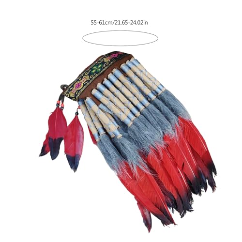 Coiffe à plumes grand volume Halloween et fêtes à thème - 2