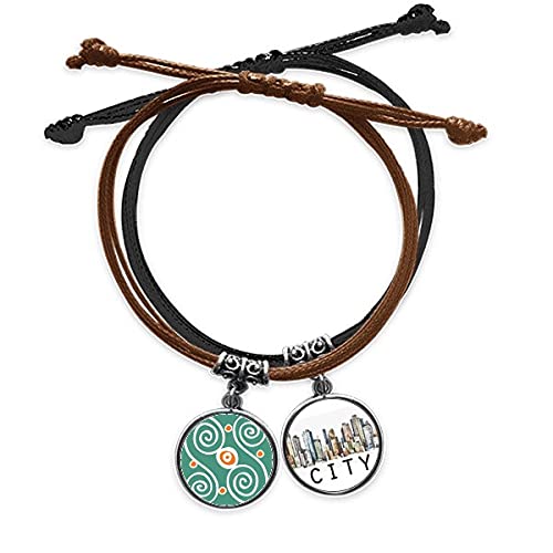 Bracelet Mexique totems en cuir et corde ajustable qui ne s'use pas