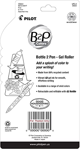 Bolígrafo retráctil PILOT B2P Colors gel 4-pack miniatura 5