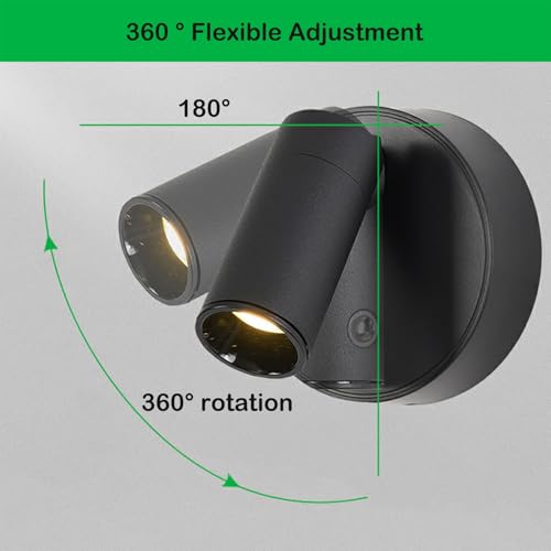 Image of Spot Lights Indoor, Rechargeable Plant Spotlight Indoor, 360 Rotate Wireless LED Uplighting, Battery Powered Ceiling Spotlight for Artwork Painting Tree Plant Picture Lights Wall Light (Black)