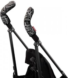 Nikidom - Funda para silla de paseo manillar abierto parís negro/gris