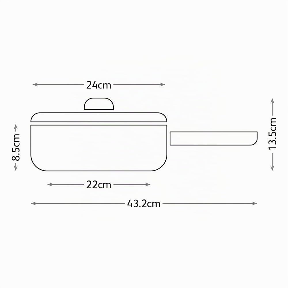 Judge Essentials - Grande sauteuse en INOX HP18 - Compatible Induction/Four - Garantie 10 Ans - 24 cm