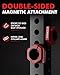 Mikolo Barbell Clamps,2-Inch Olympic Barbell Clips with Anti-Slip TPR Lining and Quick Release for Home and Gym Use(Magnetic Red