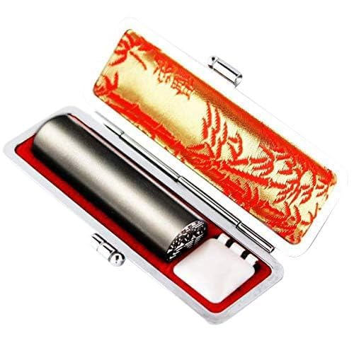 美しいデザイン、高級感あるチタン印鑑、ケースセット(限定1本のみ、13.5㎜) 美しいデザイン、高級感あるチタン印鑑、ケースセット(限定1本のみ