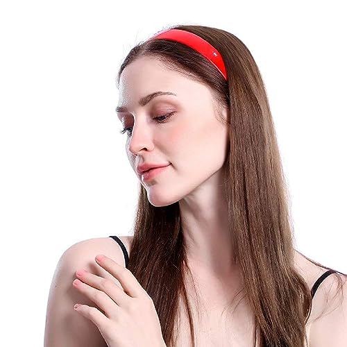 Image of ANNA CREATIONS 12 Pcs Plastic Headbands with Teeth Gloss Finish, 2.6cm Wide Hair Bands Durable, Lightweight Accessories for Women, Girls, Teens & Kids Hair Band