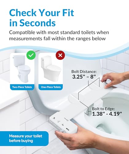 Image of CLEAR REAR Bidet Attachment for Toilet Seat - Non-Electric with Self Cleaning Dual Nozzles, Leak Proof Connectors, Adjustable Water Spray, Rear & Feminine Wash - Hygienic Bathroom Upgrades