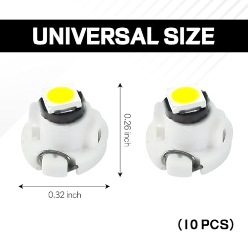 10PCS T3 Neo Wedge LED para panel auto 8mm Blanco miniatura 2