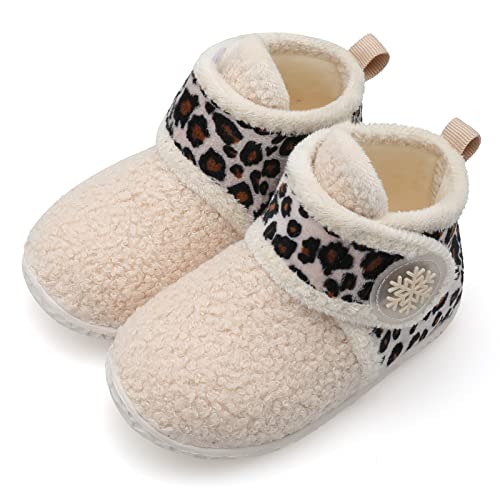 Image of FEETCITY Baby Booties Girls Boys Infant Slippers First Walkers Shoes Warm Socks Newborn Crib Shoes