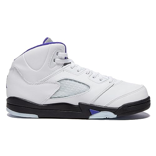 Jordan Boy's 5 Retro (Little Kid) White/Dark Concord/Black 11 Little Kid M2
