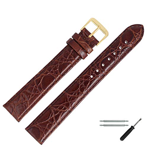 Bracelet de montre 20mm cuir croco couture MARBURGER kit montage outils 68120