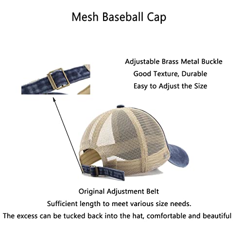 3Pcs Mesh Trucker Hat Men Vintage Unstructured Hats For Men Black Bun Gym Baseball Cap Low Profile Hats For Men Adjustable Cotton Dad Hat Bulk Sports Outdoor Caps For Men And Women Hat #TOP2