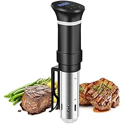 Cazuela Baja Temperatura Sous Vide Roner Cocina Baja Temperatura, 1000W, Pantalla LCD táctil, Temporizador, Cocinero Circulador, Máquina de Cocción al Vacío de Acero Inoxidable, Recetario