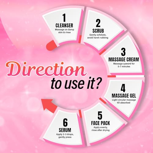 Image of Aaryanveda De-Pigmentation Facial Kit | 6-Step Skin Brightening, Dark Spot Removal, Tan Removal, Even-Toned Glow & Hyperpigmentation Treatment for Radiant, Clear Skin 260gm