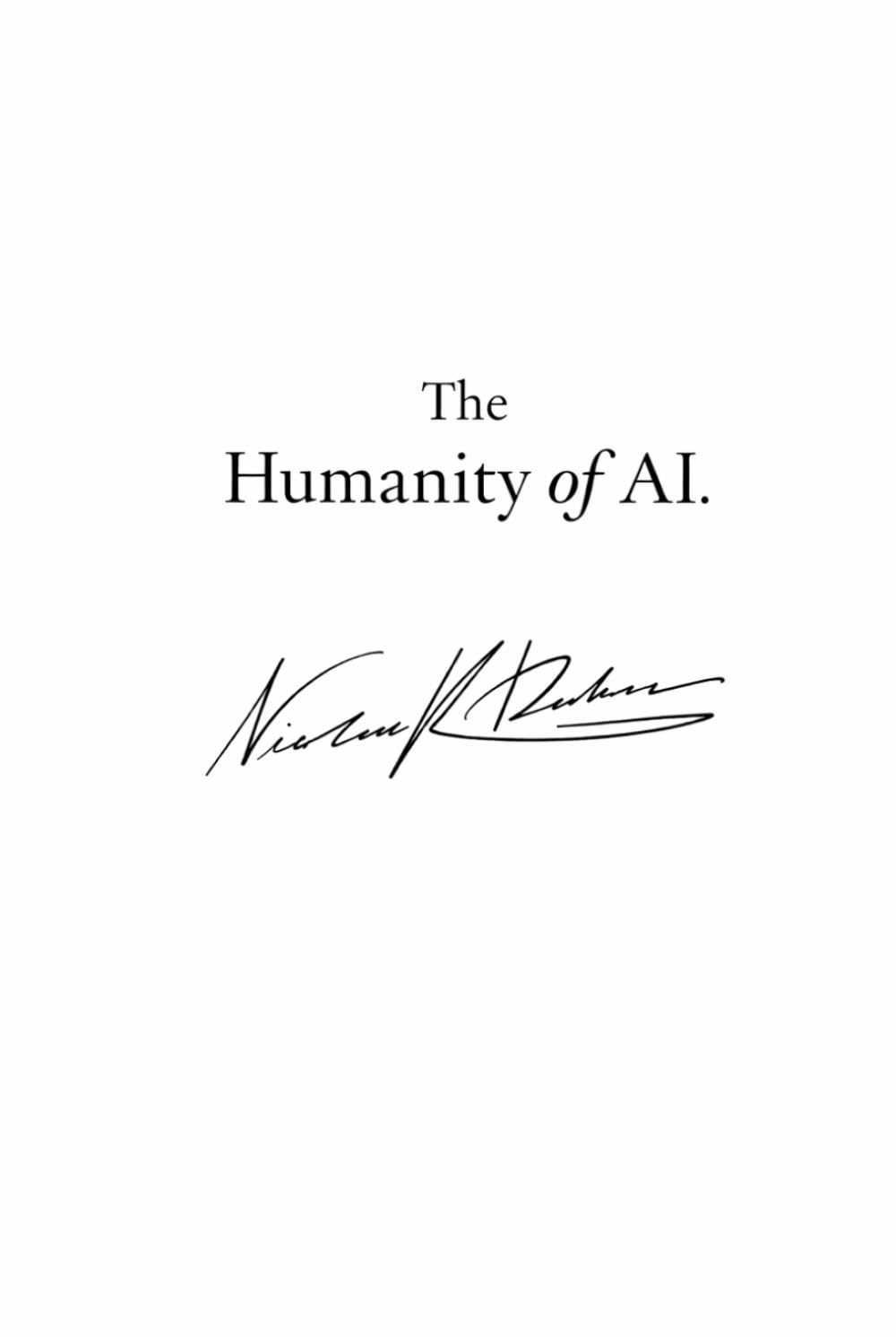 The Humanity of AI.