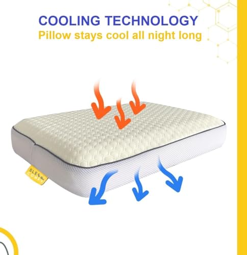Oreiller mousse mémoire de forme cervical ergonomique SLEEPCOMFY pour la nuque - 5