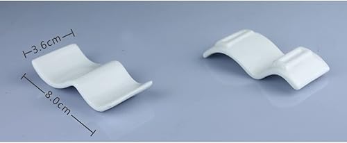 Miniatura 4 de Soporte para palillos de cerámica, soporte para palillos y cucharas de porcelana blanca, soporte para cuchillos y palillos para el hogar, cocina,