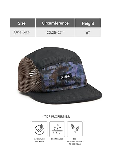 Image of Skida Lightweight Run Cap Moisture-Wicking Snug Fit Crushable Packable Ideal for Running Golf Tennis Pickleball
