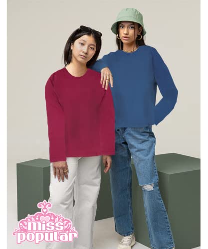 MISS POPULAR 4-Pack Girls Long Sleeve T-Shirt | Sizes 7-164