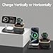 5 in 1 Wireless Charging Station for Apple,Mag-Safe Charger with Alarm Clock Night Light for Multiple Devices,Nightstand Charging Station for iPhone 16/15/14/13/12,Apple Watch Series,Air-Pods