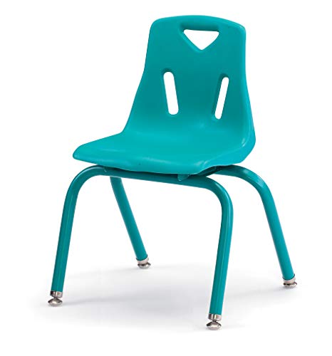 Image of Jonti-Craft Berries 8124JC1005 Stacking Chair with Powder-Coated Legs, 14 inch Height, Teal