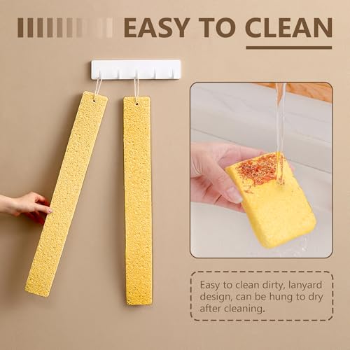 Image of Kitchen Sink Water Splash Guard, Kitchen Sponges Absorbent Faucet Mat, Heavy Duty Scrub Sponges, Suitable for Cleaning Kitchen and Bathroom Countertops, Super Absorbent (Yellow, 23.23 inchx2.76 inch)