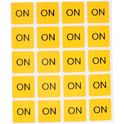 Autocollants PVC jaune marche/arrêt pour repérer les boutons d'appareils dans le salon