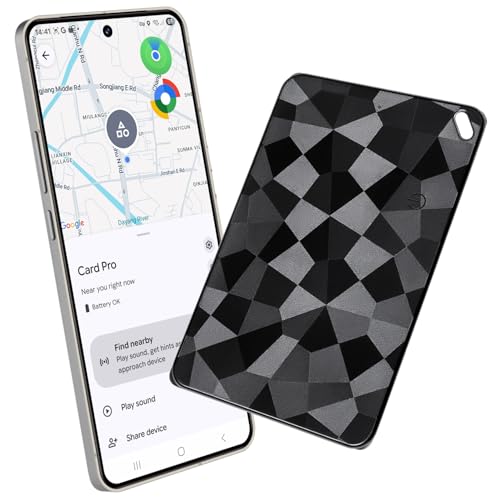 Reyke Wallet Tracker Card – Slim Bluetooth Tracker Karte für Android & iOS, kompatibel mit Apple Find My & Google Find Hub, Wiederaufladbar für Geldbörse, Portemonnaie & Reisepass (1 Pack)