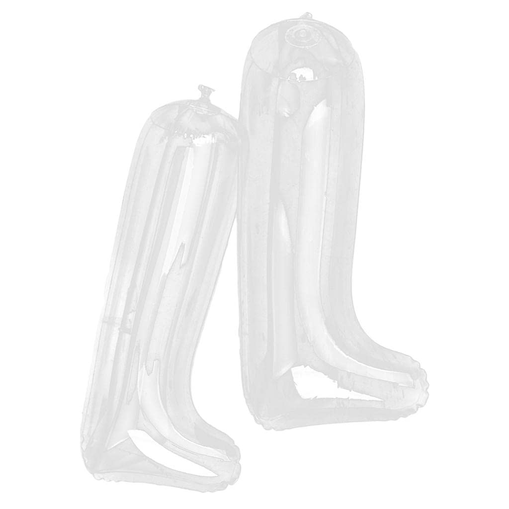 Relleno hinchable como soporte para botas, 1 par, ideal para botas de caña media y de piel, transparente