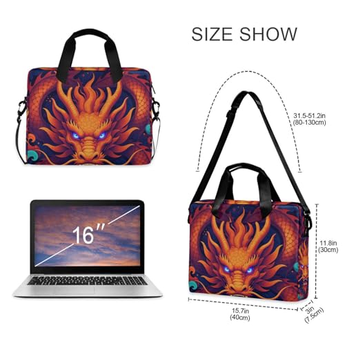 Maletín portátil para laptop con diseño dragón 15.6 pulg miniatura 5