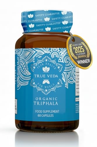 Organic Triphala Capsules - Certified Organic by Soil Association | Potency Due to Natural Fusion Extract | 100% Natural Supplement | Vegan & Vegetarian Friendly | Ayurveda | 60 Tablets | Made in UK