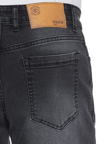Image of INKD Men's Regular Fit Jeans - Mid-Rise | Cotton Blend | Lightweight | Classic 5 Pocket Styling