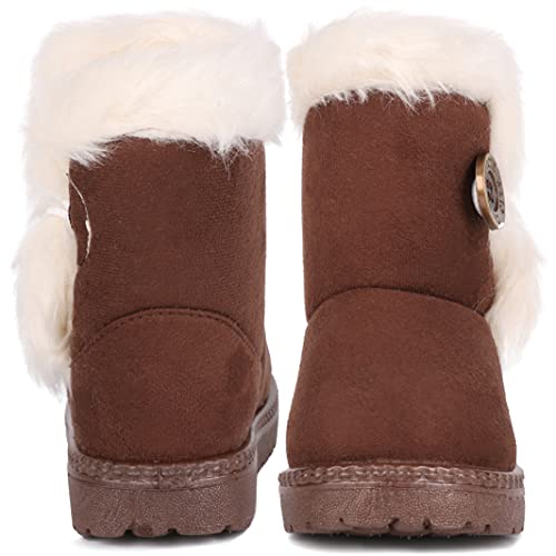 Image of Femizee Girls Boys Warm Winter Boots Kids Outdoor Snow Boots(Toddler /Little Kid)