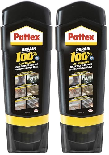 Pattex Repair 100% Alleskleber, starker Kleber für den Innen- und Außenbereich, Klebstoff zur Reparatur für verschiedene Materialien, 1x100g (Packung mit 2)