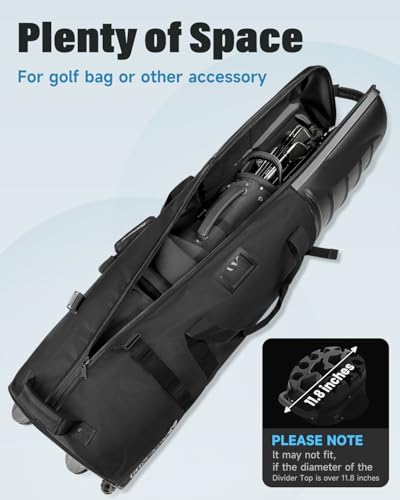 Findway Golf Reisetasche mit Rädern und Hartschalen Oberteil Schutz für Golfschläger, robust, leicht und tragbar - ideal für Flugreisen, Fluggesellschaften und Reisen