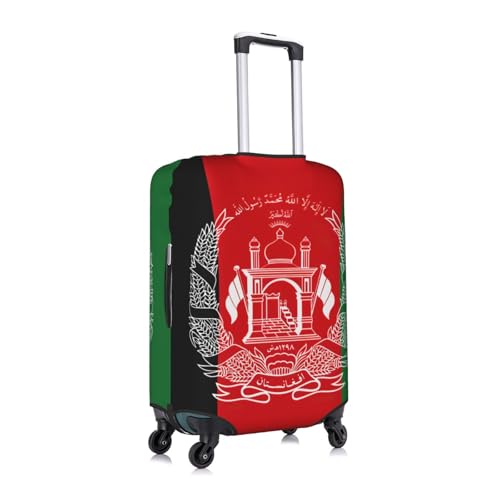 Flag of Afghanistan Print Protective Suitcase Cover Washable Travel Luggage Protector with Concealed Zipper3