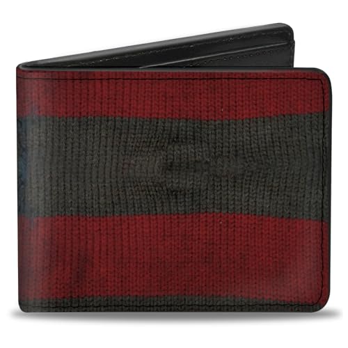 Buckle-Down Accesorio de Viaje-Billetera Plegable, Freddy Krueger, 4.0" x 3.5" para Hombre