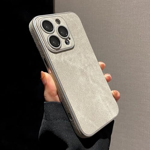 Coque silicone iPhone 15 Pro housse tissu antichoc gris mat