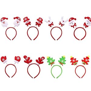 Kerst Hoofdband 8 Stuks Kerst Gewei Sneeuwvlok Kerstboom Hoofdband Hoofddeksels Kerstfeest Cadeaus Voor Kinderen: