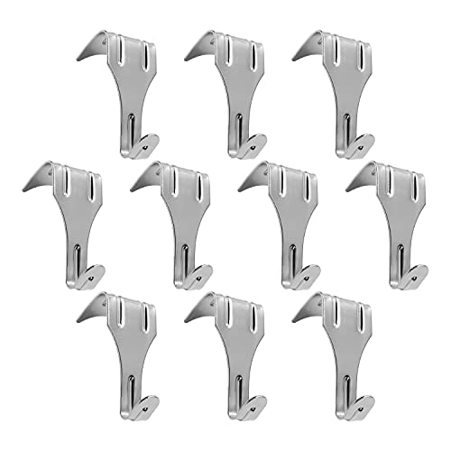 Image of Solid Moulding Picture Hooks Hangers Rail Hanging Hook Galvanized Finish 54mmx29mm Sliver 30pcs
