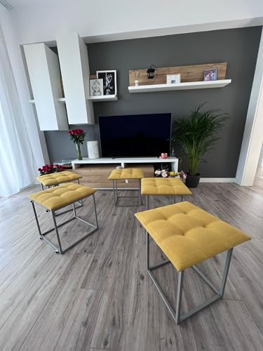 Chaise de salon 5 en 1 modulable Jaune Magic Amber pour optimisation d'espace - 3