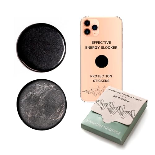 Plaques de shungite aux fullerènes pour étui de smartphone et tablette tactile | Lot de 2