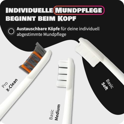 Zahnheld Bürstenkopf Basic Soft 3er Set für Gero G2 & G3, weich, Weiß – Ansicht 5