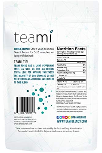 Teami® Focus Tea - 20 Tea Bags #TOP2