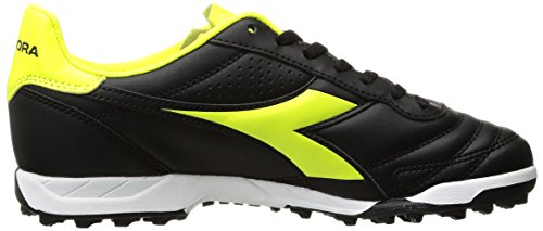 Diadora Soccer Unisex-Kid's Brasil R Tf Jr Sneaker, Black/Flou Yellow, 5 Medium Us Big Kid #TOP5
