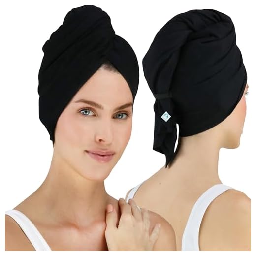 Hair RePear Ultimate Short Hair Towel - Anti Frizz Premium Cotton Product - Enhance Healthy Natural Hair Perfect for Plopping Wrapping Scrunching Curly Wavy Straight Hair–3 Great Sizes 19x39in Black